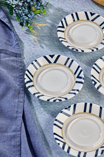 Cooker Special Series 12.5 cm Porcelain Alaçatı Patterned 6-Piece Tea Plate