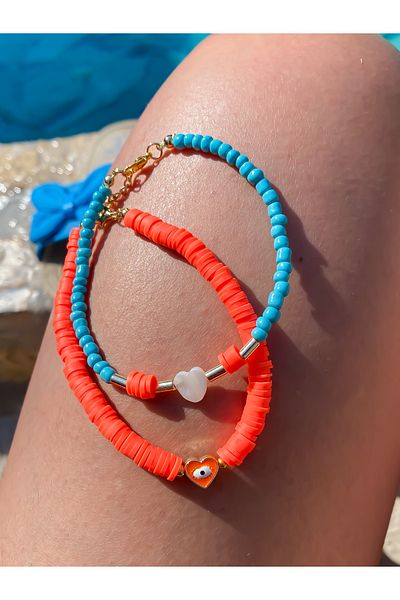 Lucky Designs Summer Colorful Anklet Set / Multiple Anklet Set / Three Piece Set Anklet