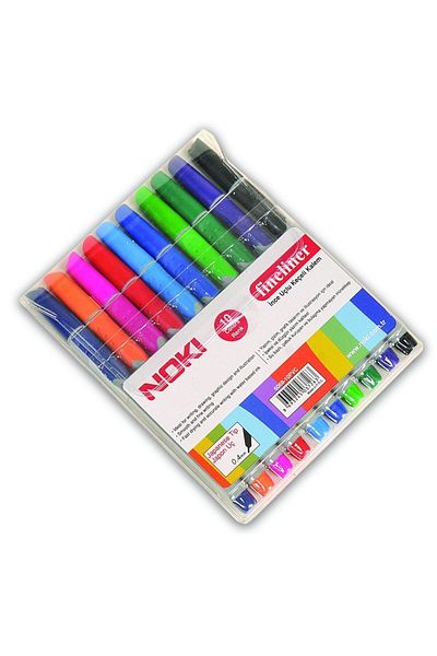 Noki Fineliner 10 Piece Felted Pen 6068-10Pvc
