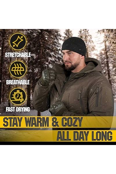 Gürhan Çorap Men's and Women's Unisex Thermal Fleece Beanie - Winter