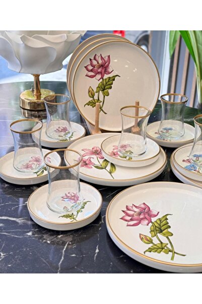 Onedekor Modern Mix 18 Piece Cake Tea Time Set