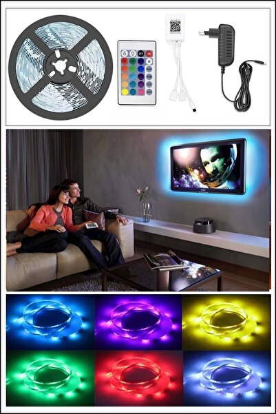 Jetcom Smart Led 10 Metre Sese Duyarlı Kumandalı Bluetooth Ile Telefona Bağlanabilir Yeni Nesil Şerit Led