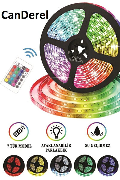 Jetcom Smart Led 10 Metre Sese Duyarlı Kumandalı Bluetooth Ile Telefona Bağlanabilir Yeni Nesil Şerit Led