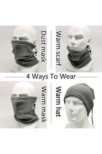 Gürhan Çorap Thermal Fleece Unisex Winter Neck Collar Beanie
