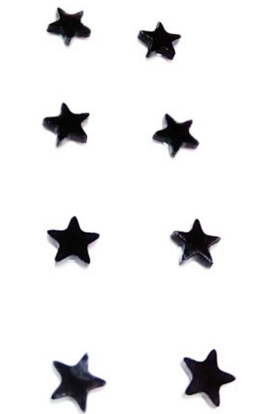 Star Black Star Magnet Earrings - 2 Pairs