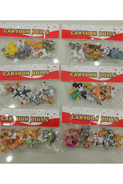 Genel Markalar 12 li Hayvan Seti Minişler Okyanus Orman Çiftlik Taşdevri Kali...