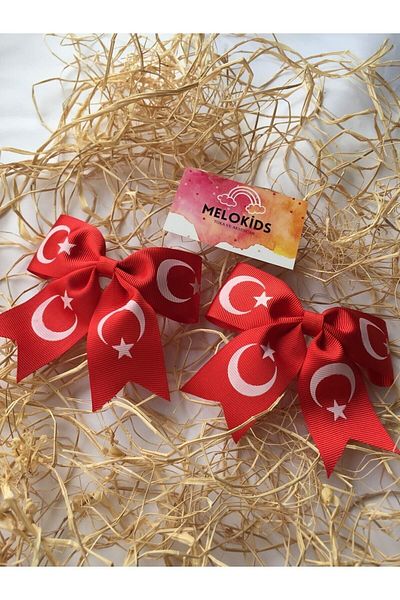 Melo 2 Pieces Turkish Flag Clip-on Flag Buckle