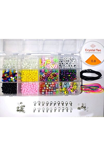 inSade Concept Takı Yapım Set 800 Parça Harf Gülen Inci Kum Boncuk Çocuklar I...