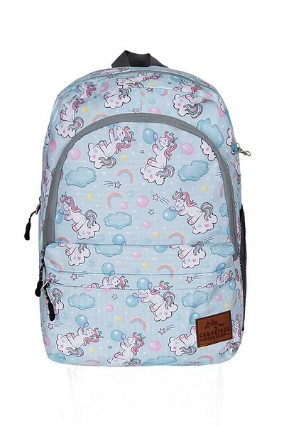 LeiaStore Geantă de școală de 320 mm albastră cu model unicorn Cambridge Polo Club - Plcan2079
