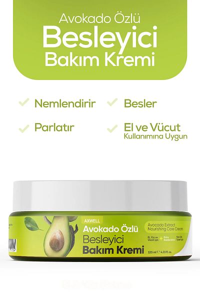 AXWELL 125ml Avocado Face and Body Care Cream