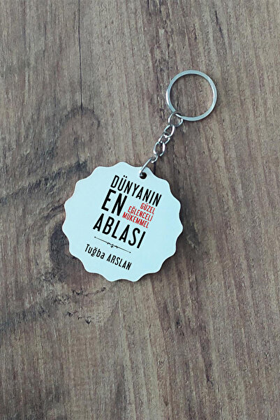 Hedizu Kişiye Özel Canım Ablam Anahtarlık Ablaya Doğum Günü Hediyesi
