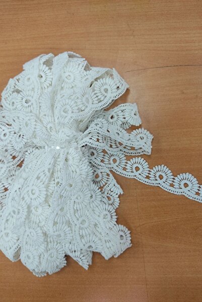 DUAYEN Güpür Dantel Beyaz Salyangoz Desen 1 Metre