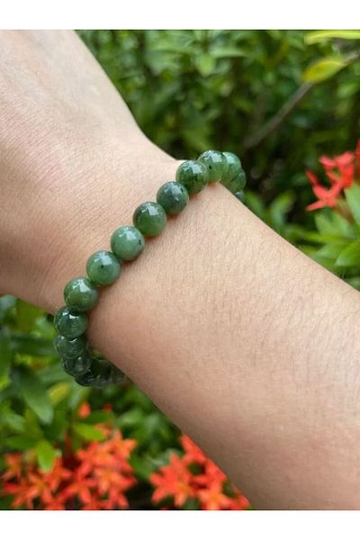 eHediyecim Brazil Jade Natural Stone Bracelet
