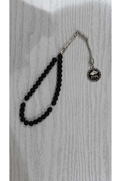 ötüken خرزات صلاة من الحجر الطبيعي من العقيق الأسود