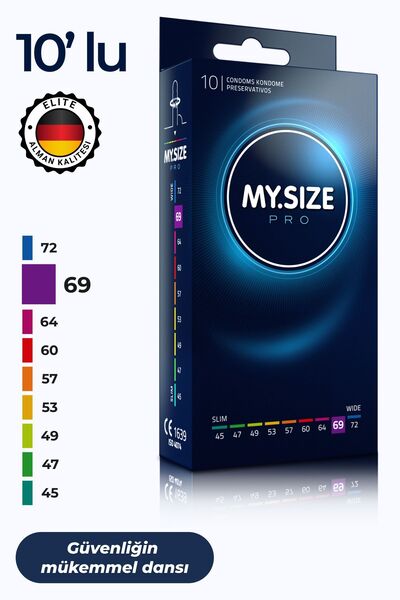 Mysize PRO Prezervatif - Alman Kalitesi - Ultra Ince - 10'lu - 69 Beden