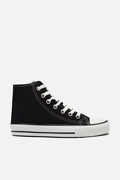 Jagen Siyah - Bilekli Unisex Sneaker Ayakkabı