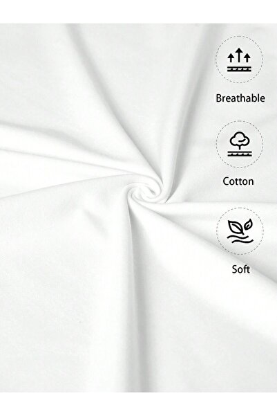 Jose Clothing Λευκό oversized βαμβακερό μπλουζάκι - Crew λαιμόκοψη, κοντό μανίκι, με τύπωμα