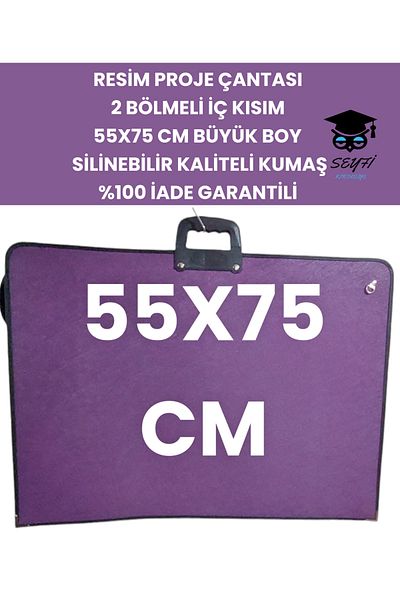 SEYFİKİRTASİYE 55X75 cm Picture Project Bag - 2 Compartments, Erasable Assorted 100% Refund Fabric