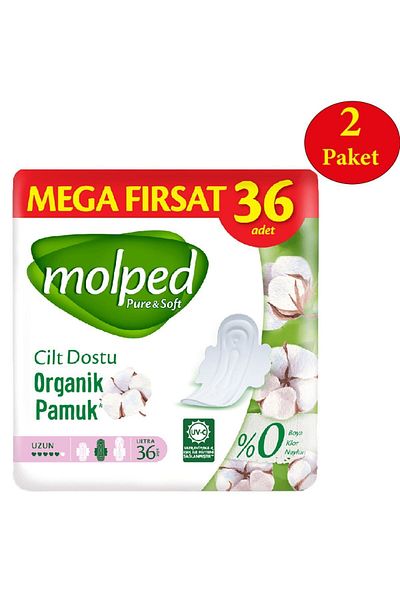 Molped Pure Soft Sanitary Pad Long Mega Deal 72 Pack