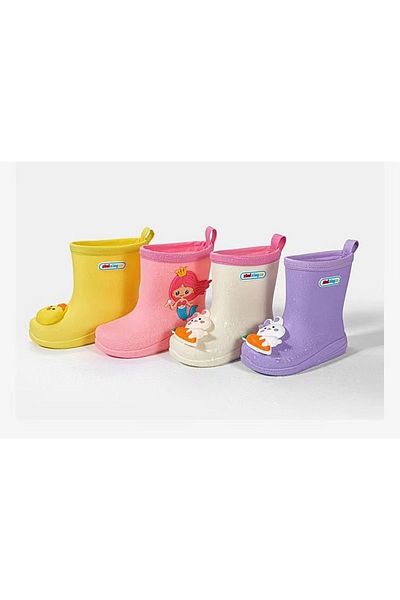 Butik Junisteps 3D CUTE COMIC FILM CHARACTER WATERPROOF CHILDREN'S RAIN BOOTS - YELLOW