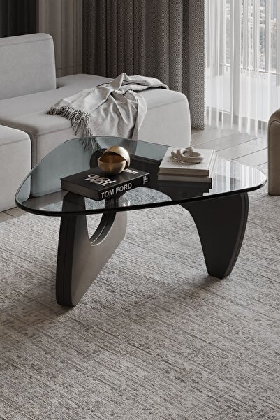 BAMOSA Orta Sehpa Noguchi Yeni Nesil Yuvarlak Cam Orta Sehpa