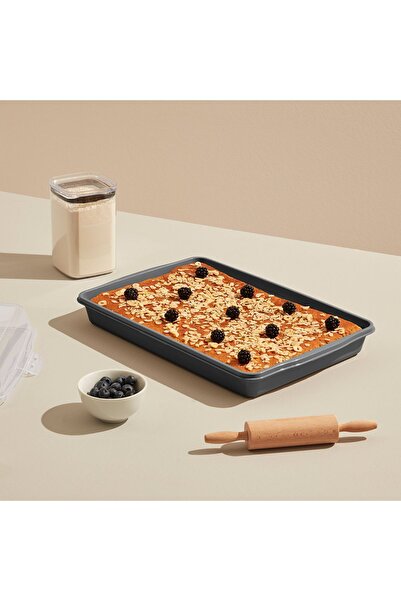 PONÇİK STORE Rectangular Cake Pastry Pastry Storage Container, Locked Pyrex Carrying Container Large Size 45cm