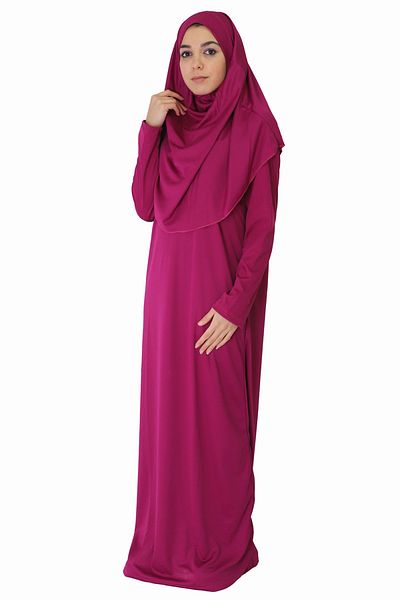 ZEHRANAZ NAMAZ ELBİSESİ Light Plum Prayer Dress Without Zipper