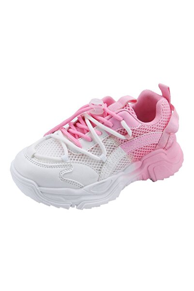 Butik Junisteps FİLE DETAYLI HAVA ALABİLEN ÇOCUK SPOR AYAKKABI - PEMBE