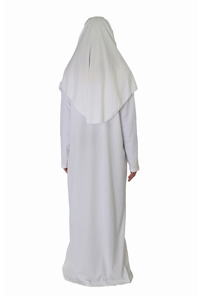 ZEHRANAZ NAMAZ ELBİSESİ White Zippered Prayer Dress