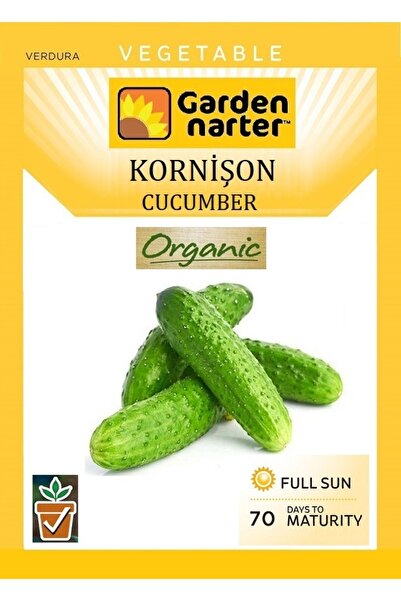 GARDEN NARTER Kornişon Salatalık Tohumu Doğal Organik Turşuluk Kornişon Salat...
