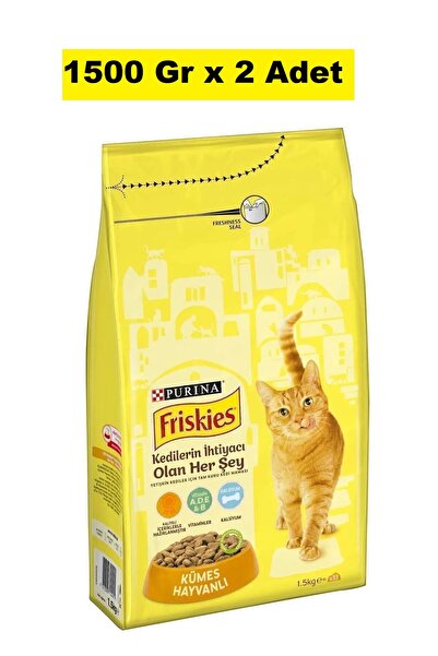 Friskies Kümes Hayvanlı Kuru Kedi Maması 1,5 Kg x 2 Adet