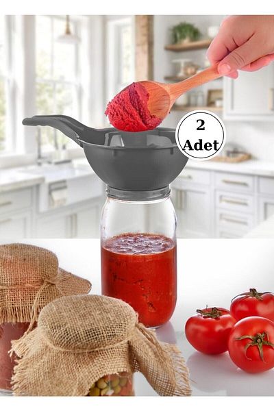 PONÇİK BEBEK (2PCS)Practical Winter Jar Funnel Canning Jam Paste Filling Funnel Wide Mouth Canning Jar