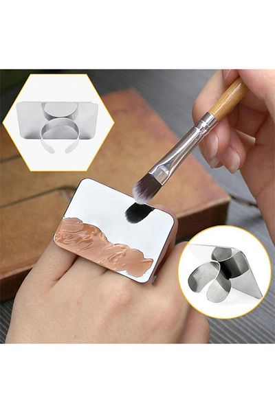 Esf Finger Palette Stainless Steel Makeup Palette - (S)