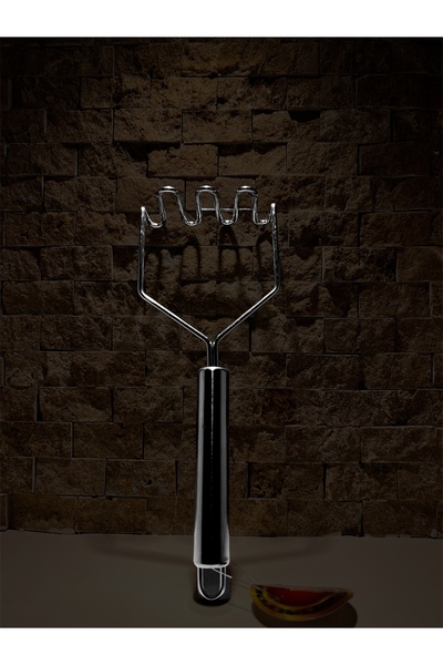 Genel Markalar Pratik 23 Cm Lüks Paslanmaz Metal Patates Ezici Patates Ezici Püre Yapıcı