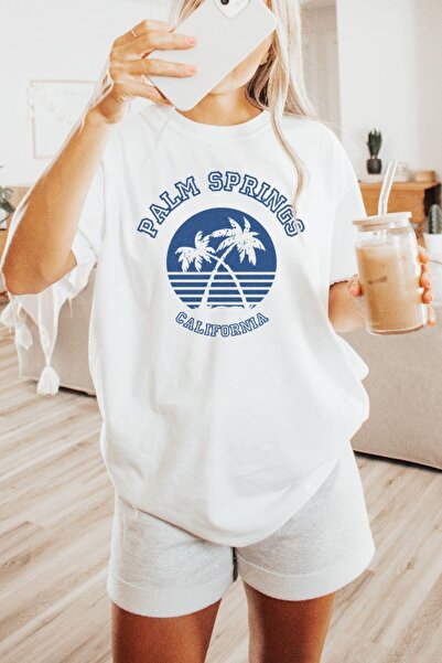 Jose Clothing Tricou alb din bumbac supradimensionat - decolteu, maneca scurta, imprimat