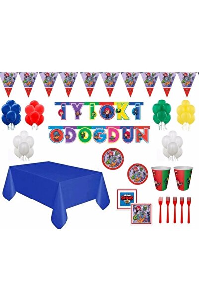 PartyGross Set de aniversare cu licență Brawl Stars pentru 16 persoane