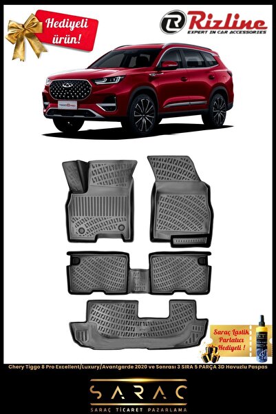 Rizline Chery Tiggo 8 Pro Excel/lux/avantgarde 2024 Model 3d Havuzlu Paspas (...