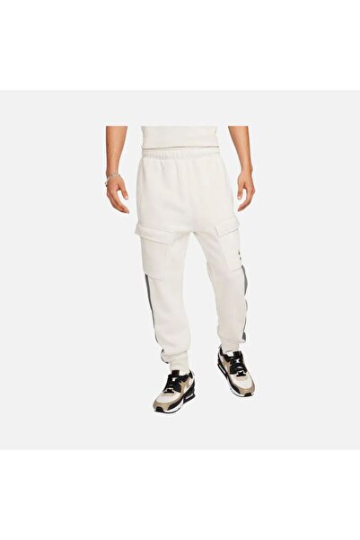 Nike Sportswear Swoosh Air Fleece Cargo Pant Erkek Polarlı Beyaz Eşofman Altı Fn7693