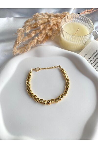 Galaxy Çakıl Taşı Bileklik - Gold