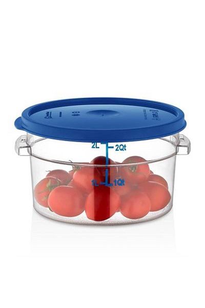 GastroPlast Grp-2 Polycarbonate Round Storage Container, 2.1 L (with Lid)