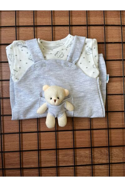 MBK GARDEN 2-Piece Baby Rompers Set - Cute and Plush Teddy Bear