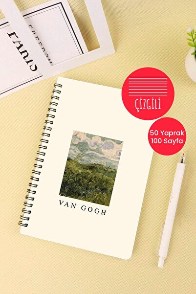 Anime Marketi Van Gogh Themed A5 Spiral School Notebook 50 Sheets 100 Pages - Ruled