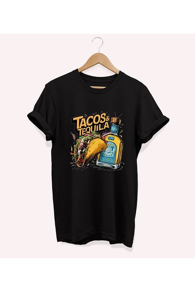 remonz Μπλουζάκι με στάμπα Taco Oversize Crew Neck 100% Cotton Plus Size T-shirt