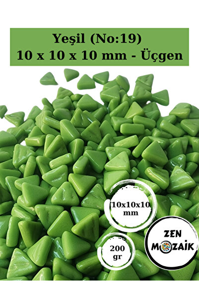 Zen Mozaik Sanatsal Mozaik Çalışmalarınız için 10x1 x10 mm - Üçgen Cam Mozaik...
