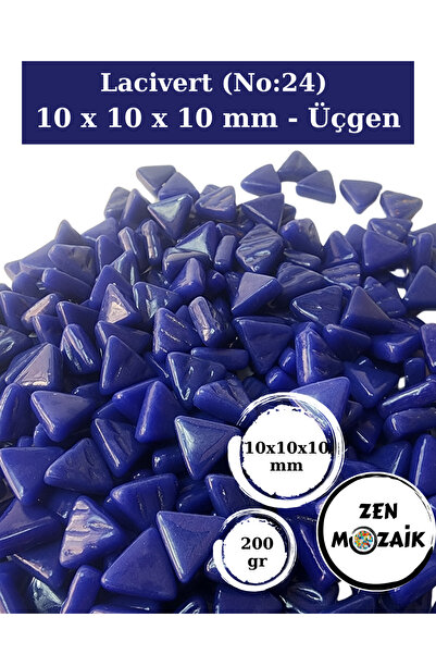 Zen Mozaik Sanatsal Mozaik Çalışmalarınız için 10x1 x10 mm - Üçgen Cam Mozaik...