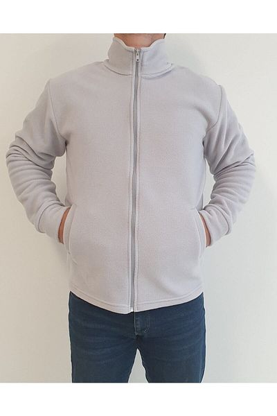 GÜN&AY TEKSTİL Unisex Gray Fleece Coat