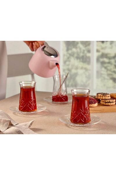 Paşabahçe 6-Piece Timeless Tea Set - 12 Pieces 250 ml