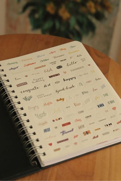 MarufBook A5 Spiral Unlimited Planner Ατζέντα Μοτιβατικό Σελίδα Flower Bunch
