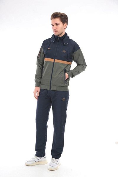 SOCCER Men's Sports Tracksuit Set - Twill Combed Cotton, Detachable Hooded, 4354