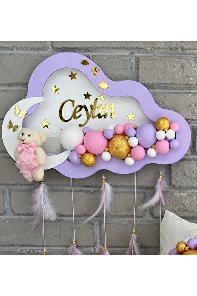 NeşeliAtölyem Ledli Bulut Bubble Bebek Kapı Süsü